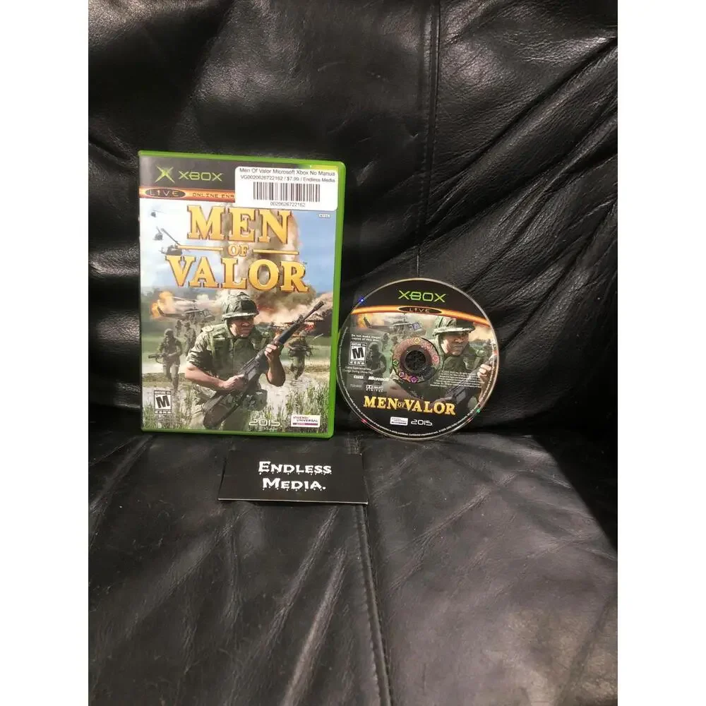 Men of Valor Microsoft Xbox Item and Box Video Game